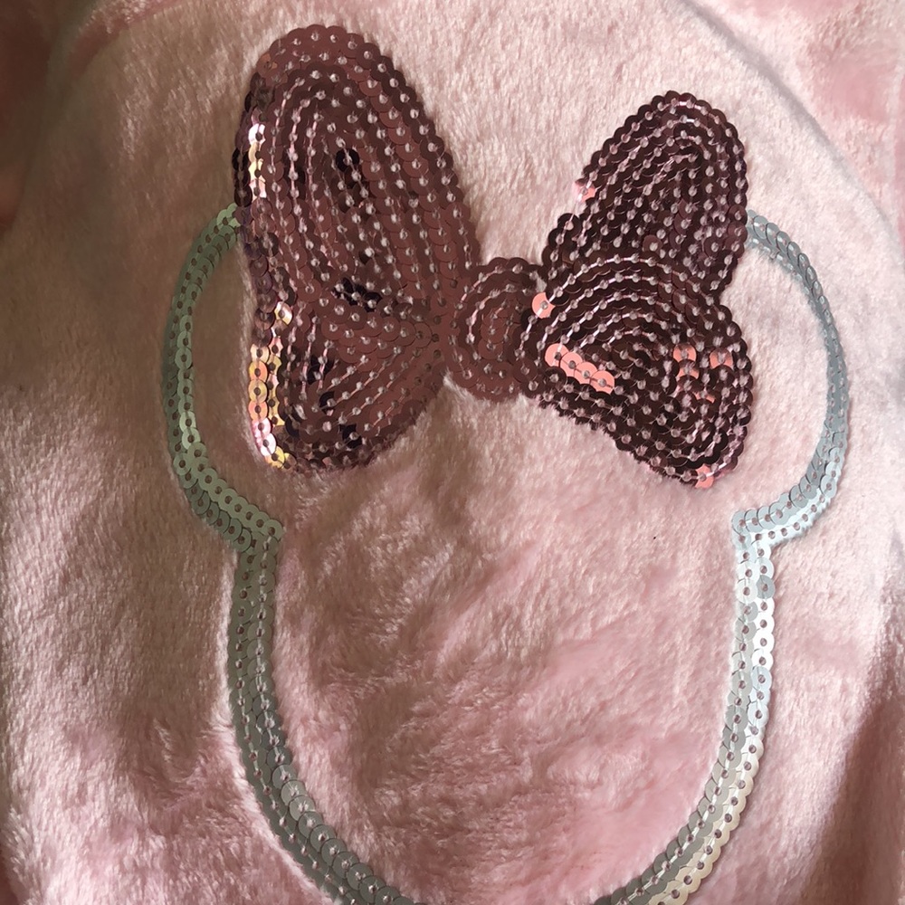 NWT Disney “Minnie” Pink Plush “Fur” Sequin Top - Picture 5 of 5